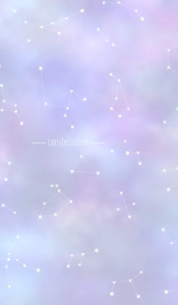 [LINE着せ替え] 星座:シンプルな宇宙-パープルの画像1
