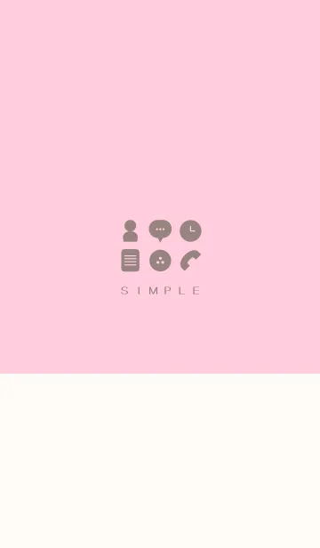 [LINE着せ替え] シンプル（beige pink))V.218の画像1