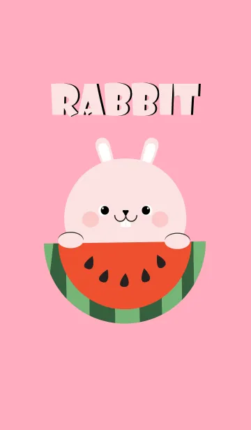 [LINE着せ替え] Cute Pink Rabbit theme Vr.1 (jp)の画像1