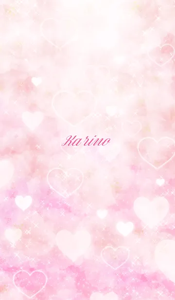 [LINE着せ替え] かりの用ハート♥可愛いピンクの画像1