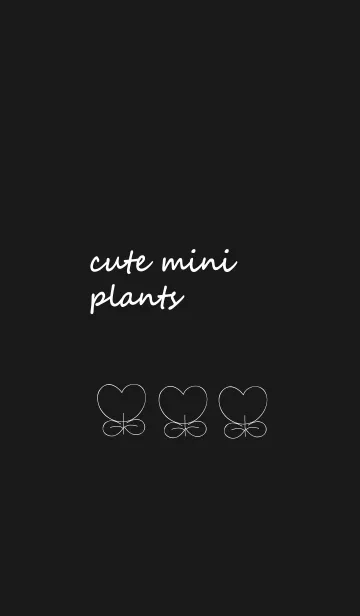 [LINE着せ替え] Cute mini plants (Black＆white version)の画像1