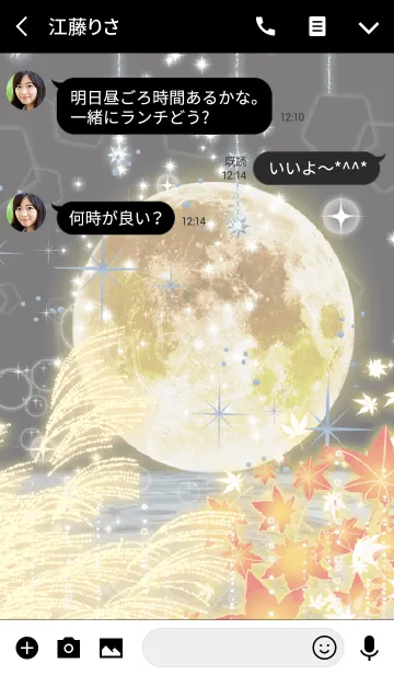 [LINE着せ替え] Night with a fullmoonの画像3