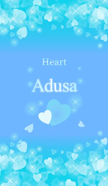 [LINE着せ替え] 【あづさ】運気UP！幸せのハート青ブルーの画像1