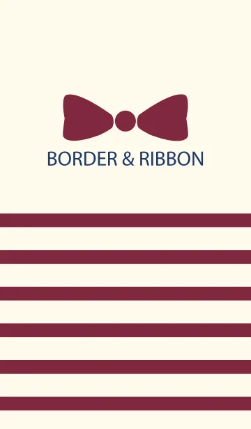 [LINE着せ替え] BORDER ＆ RIBBON -WINE 2-の画像1
