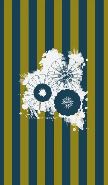 [LINE着せ替え] Flower stripeの画像1