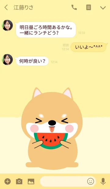 [LINE着せ替え] Simple Cute Shiba Inu Theme Ver2 (jp)の画像3