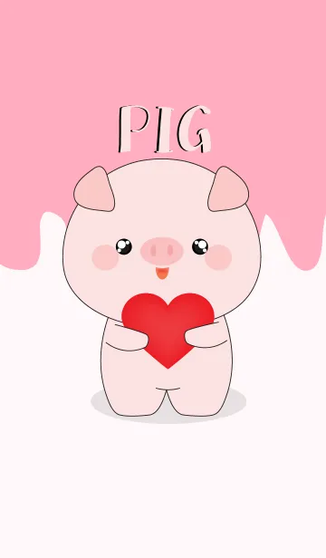 [LINE着せ替え] Love Love Cute Pig (JP)の画像1