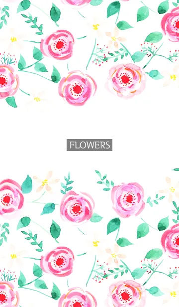 [LINE着せ替え] water color flowers_755の画像1