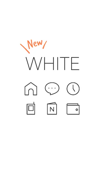 [LINE着せ替え] New ホワイトアイコンの画像1