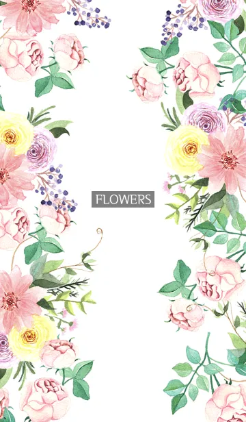 [LINE着せ替え] water color flowers_744の画像1