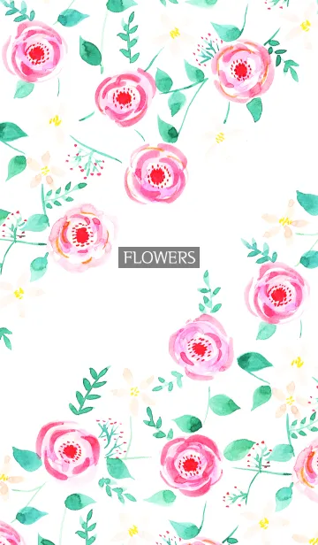 [LINE着せ替え] water color flowers_758の画像1