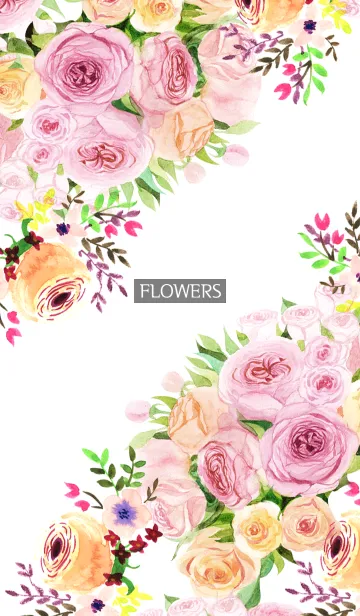 [LINE着せ替え] water color flowers_752の画像1