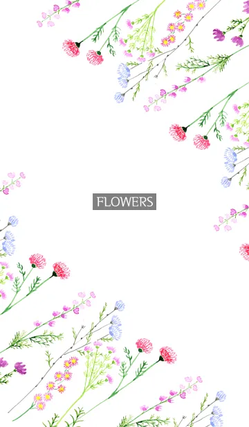 [LINE着せ替え] water color flowers_749の画像1