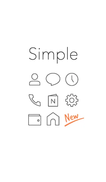 [LINE着せ替え] New シンプルの画像1