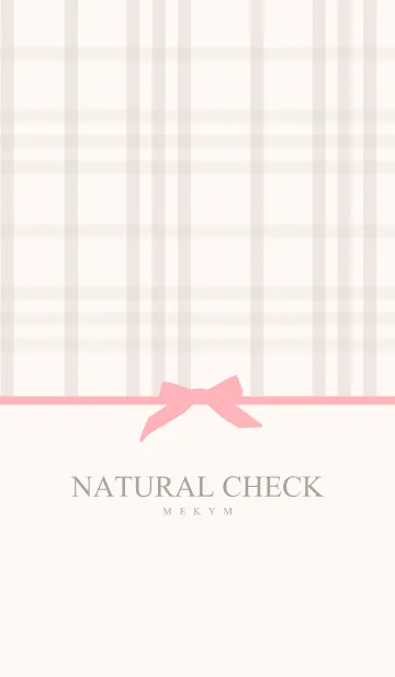 [LINE着せ替え] -NATURAL CHECK PINK 3-の画像1
