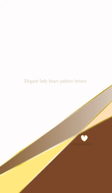 [LINE着せ替え] Elegant lady heart palette brownの画像1