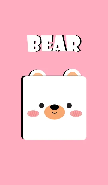 [LINE着せ替え] Simple Box White Bear Theme (jp)の画像1