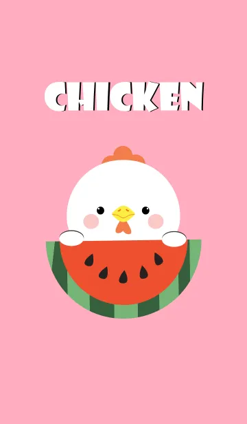 [LINE着せ替え] Cute White Chicken theme Vr.1 (jp)の画像1