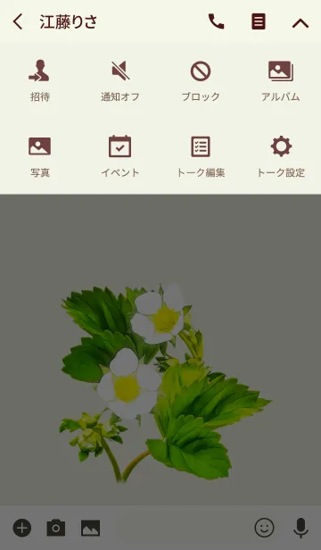 [LINE着せ替え] イチゴの花の画像4