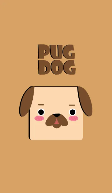 [LINE着せ替え] Simple Box Pug Dog Theme (jp)の画像1