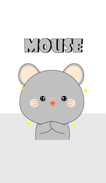 [LINE着せ替え] Big Head Gray Mouse Theme (jp)の画像1