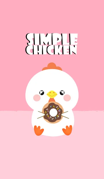 [LINE着せ替え] Cute White Chicken Theme Ver2 (jp)の画像1