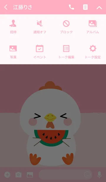 [LINE着せ替え] Cute White Chicken Theme Ver2 (jp)の画像4