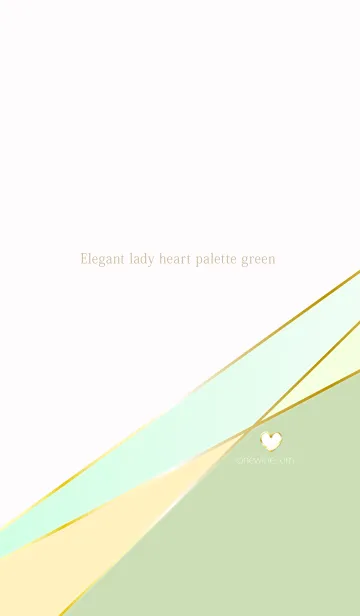 [LINE着せ替え] Elegant lady heart palette greenの画像1