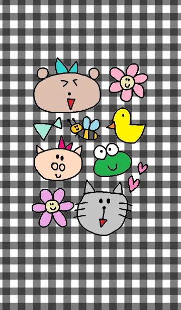 [LINE着せ替え] くまこのかわいいともだちきせかえの画像1