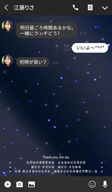 [LINE着せ替え] ありがとう星空-運命の画像3