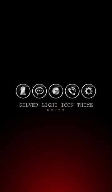 [LINE着せ替え] SILVER LIGHT ICON THEME -RED- 2の画像1