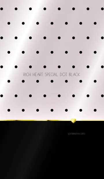 [LINE着せ替え] RICH HEART SPECIAL DOT BLACKの画像1