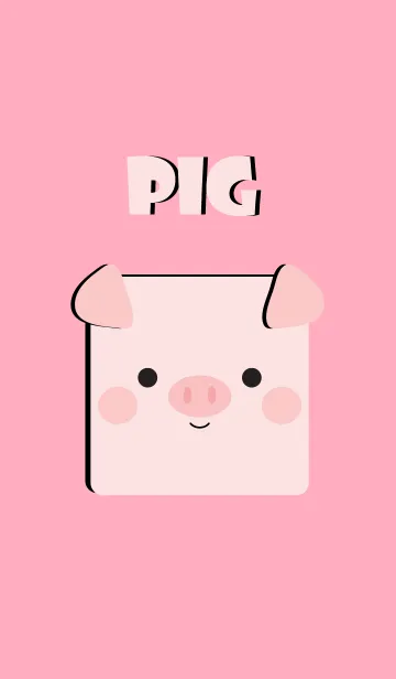 [LINE着せ替え] Simple Box Pig Theme (jp)の画像1