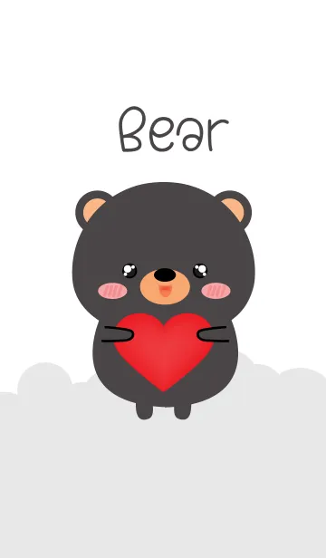 [LINE着せ替え] I Love Lovely Black Bear (jp)の画像1