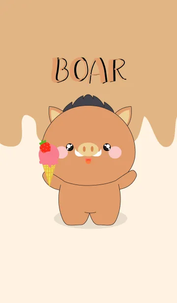 [LINE着せ替え] Love Love Cute Boar (jp)の画像1