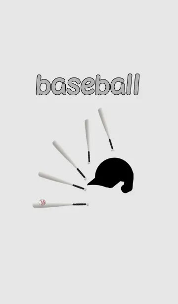 [LINE着せ替え] 野球 黒ヘルメットの画像1