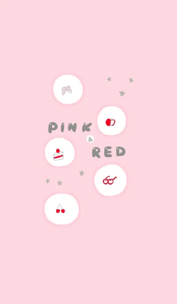 [LINE着せ替え] ピンクと赤の画像1