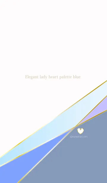 [LINE着せ替え] Elegant lady heart palette blueの画像1