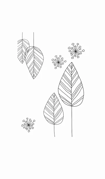 [LINE着せ替え] 北欧風のリーフの画像1