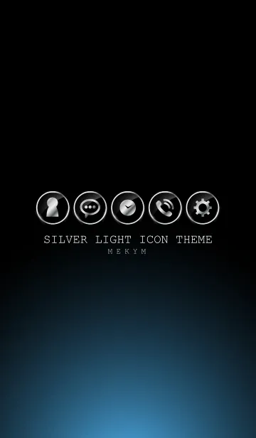 [LINE着せ替え] SILVER LIGHT ICON THEME -BLUE- 6の画像1