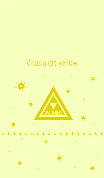 [LINE着せ替え] 【大量発生】ウイルス注意警報 yellowの画像1