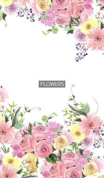 [LINE着せ替え] water color flowers_762の画像1