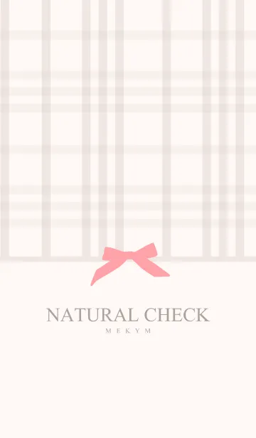 [LINE着せ替え] -NATURAL CHECK PINK 4-の画像1