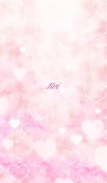 [LINE着せ替え] けい用ハート♥可愛いピンクの画像1