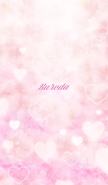 [LINE着せ替え] くろだ用ハート♥可愛いピンクの画像1