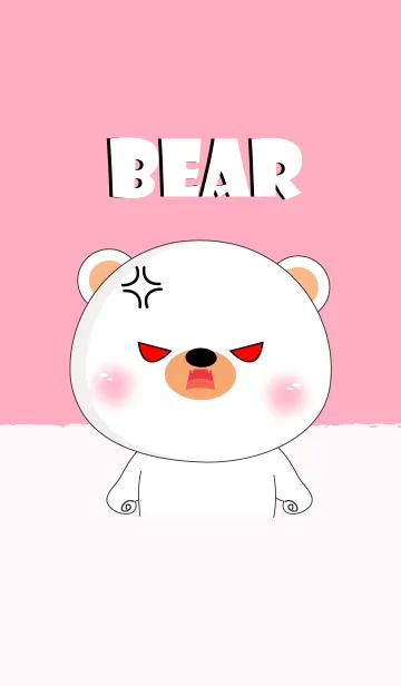 [LINE着せ替え] Big Head white bear Theme (JP)の画像1