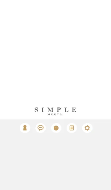 [LINE着せ替え] NATURAL SIMPLE ICON WHITE 6 -MEKYM-の画像1