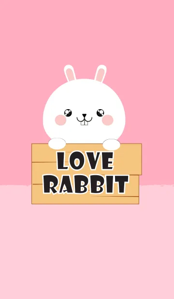 [LINE着せ替え] Simple Love White Rabbit Theme V.2 (jp)の画像1