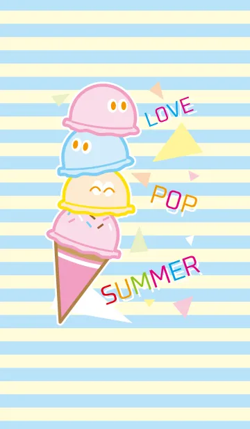 [LINE着せ替え] レトロポップサマー☆#popの画像1