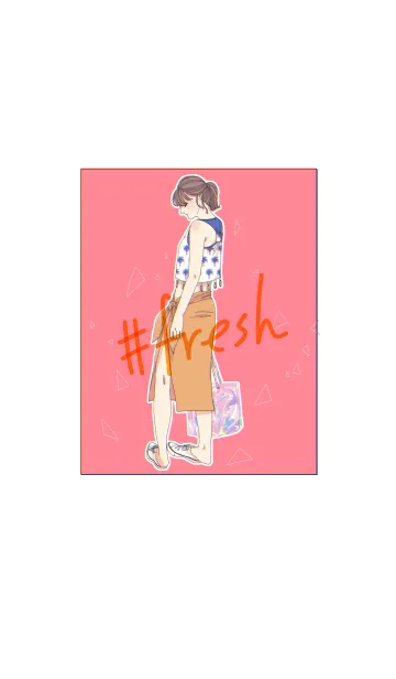 [LINE着せ替え] 夏のお嬢さん。#freshの画像1